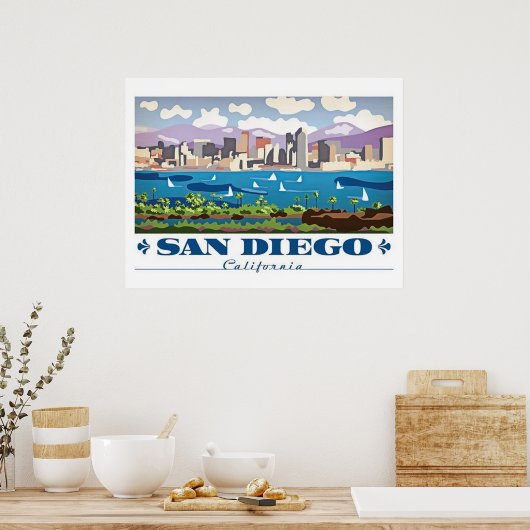 San Diego Skyline Poster (Keuken)