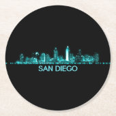 San Diego Skyline Ronde Kartonnen Onderzetter (Voorkant)