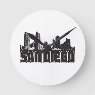 San Diego Skyline Ronde Klok