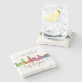 SAN DIEGO SKYLINE STENEN ONDERZETTER (Zijkant)