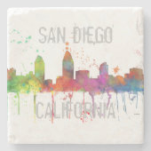 SAN DIEGO SKYLINE STENEN ONDERZETTER (Voorkant)