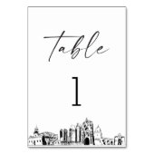 San Diego Skyline tafelnummer 3.5x5 Kaart (Achterkant)