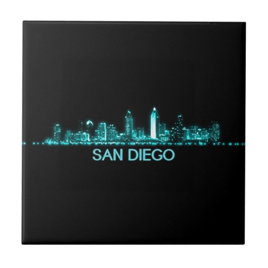 San Diego Skyline Tegeltje (Voorkant)