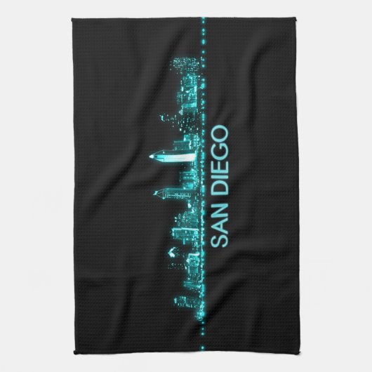 San Diego Skyline Theedoek (Verticaal)