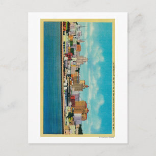 San Diego Skyline uit de BaySan Diego, CA Briefkaart