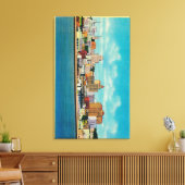 San Diego Skyline uit de BaySan Diego, CA Canvas Afdruk (Insitu (Woonkamer))
