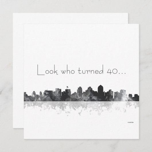 SAN DIEGO SKYLINE - Uitnodiging (Voorkant / Achterkant)