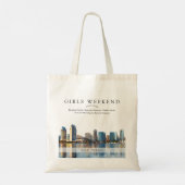 San Diego Skyline Watercolor Girls Weekend Tote Bag (Achterkant)