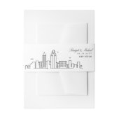 San Diego Skyline Wedding | Uitnodigingen Wikkel (Voorkant Voorbeeld)