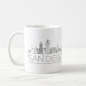 San Diego | Stad gestileerde Skyline Koffiemok (Links)