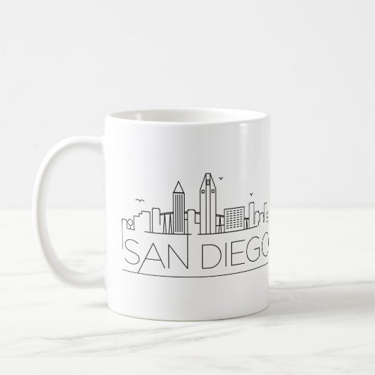 San Diego | Stad gestileerde Skyline Koffiemok (Links)