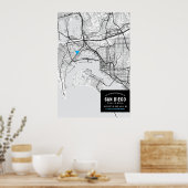 San Diego Stadsplattegrond + Markeer uw locatie Poster (Keuken)
