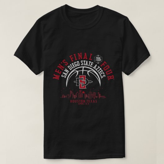 San Diego State Aztecs finale 4 Basketball 2023 T-shirt (Design voorkant)