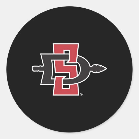 San Diego State Aztecs-pictogram Ronde Sticker (Voorkant)