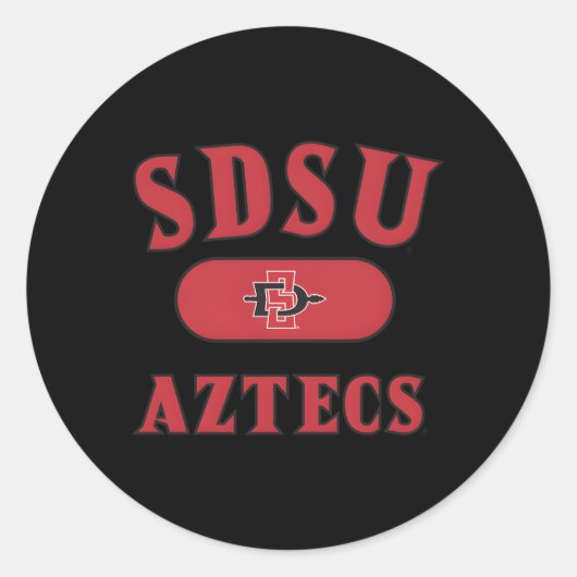 San Diego State Aztecs Varsity Ronde Sticker (Voorkant)