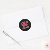 San Diego State Aztecs Varsity Zwart Ronde Sticker (Envelop)
