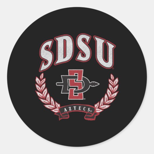 San Diego State Azteken overwinning Ronde Sticker (Voorkant)