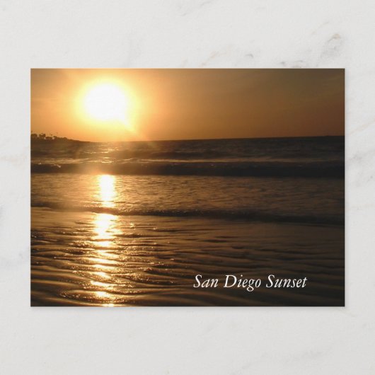 San Diego Sunset Briefkaart (Voorkant)