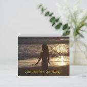 San Diego Sunset Briefkaart (Staand voorkant)