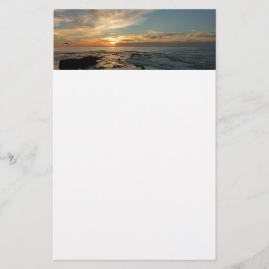 San Diego Sunset I California Seascape Briefpapier (Voorkant)