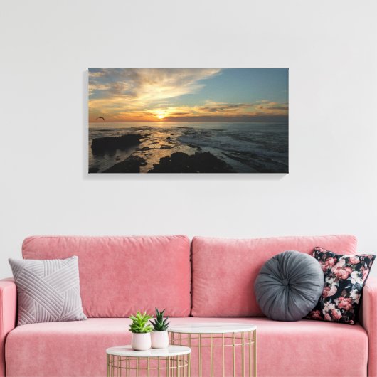 San Diego Sunset I California Seascape Canvas Afdruk (Insitu (Woonkamer))