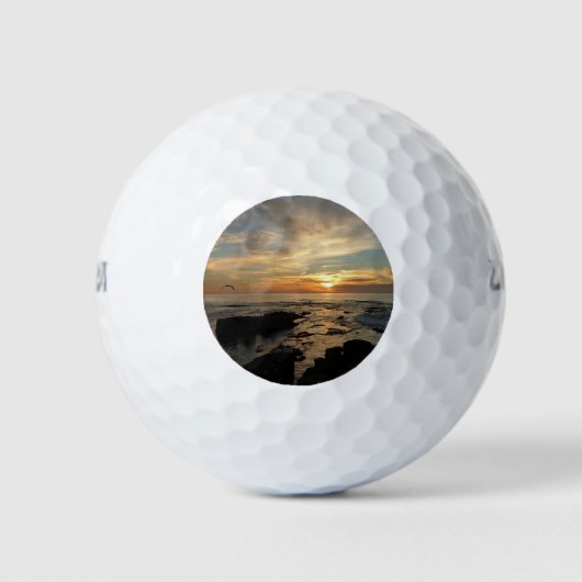 San Diego Sunset I California Seascape Golfballen (Voorkant)