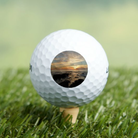 San Diego Sunset I California Seascape Golfballen (Insitu Shirt)