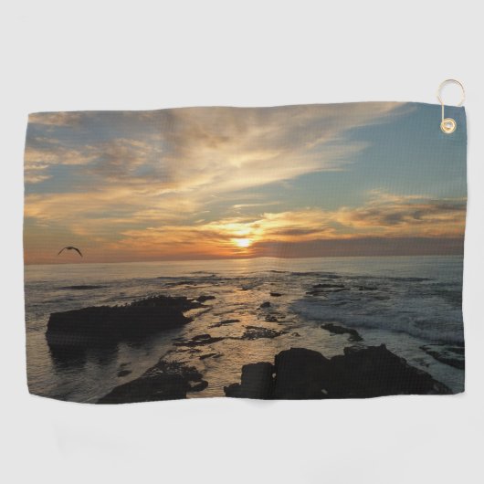 San Diego Sunset I California Seascape Golfhanddoek (Horizontaal)