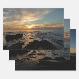 San Diego Sunset I California Seascape Inpakpapier Vel