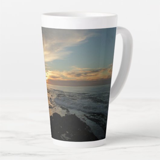 San Diego Sunset I California Seascape Latte Mok (Rechterhoek)