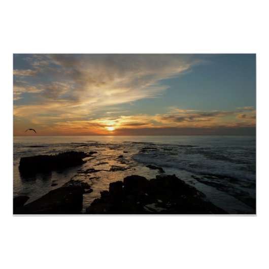 San Diego Sunset I California Seascape Perfect Poster (Voorkant)