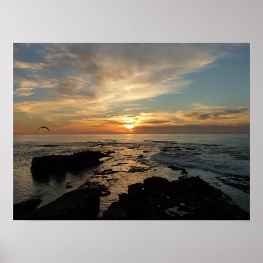 San Diego Sunset I California Seascape Poster (Voorkant)
