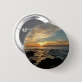 San Diego Sunset I California Seascape Ronde Button 5,7 Cm (Voorkant /achterkant)