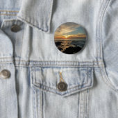 San Diego Sunset I California Seascape Ronde Button 5,7 Cm (In situ)