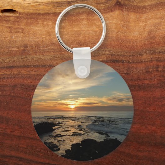 San Diego Sunset I California Seascape Sleutelhanger (Achterkant)