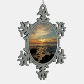 San Diego Sunset I California Seascape Tin Sneeuwvlok Ornament (Links)
