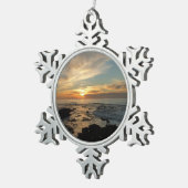 San Diego Sunset I California Seascape Tin Sneeuwvlok Ornament (Rechts)