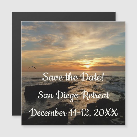 San Diego Sunset I Save the Date (Voorkant / Achterkant)
