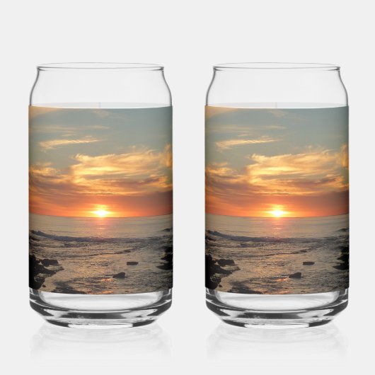 San Diego Sunset II California Seascape Blikvorm Glas (Links)