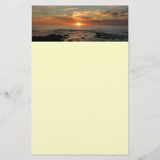 San Diego Sunset II California Seascape Briefpapier (Voorkant)