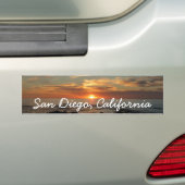 San Diego Sunset II California Seascape Bumpersticker (Op auto)