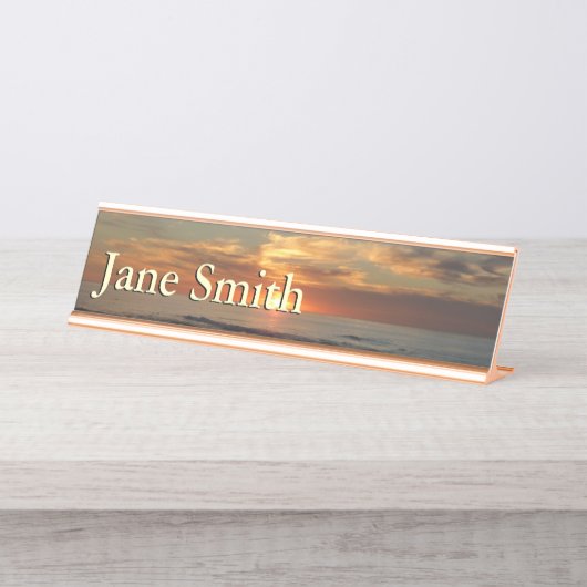 San Diego Sunset II California Seascape Bureau Naambordje (Voorkant)