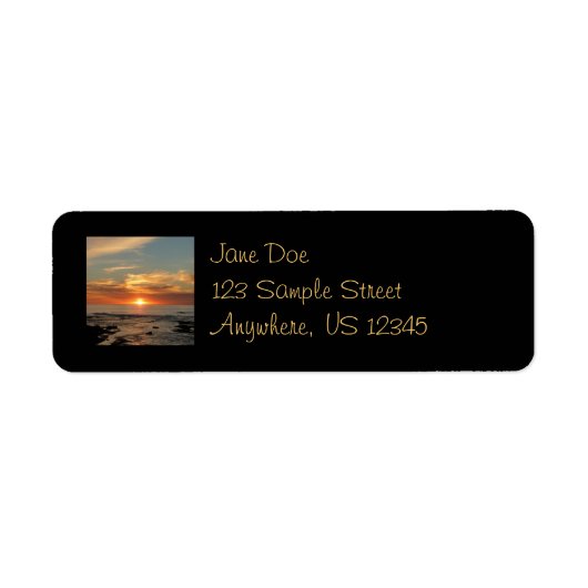 San Diego Sunset II California Seascape Etiket (Voorkant)