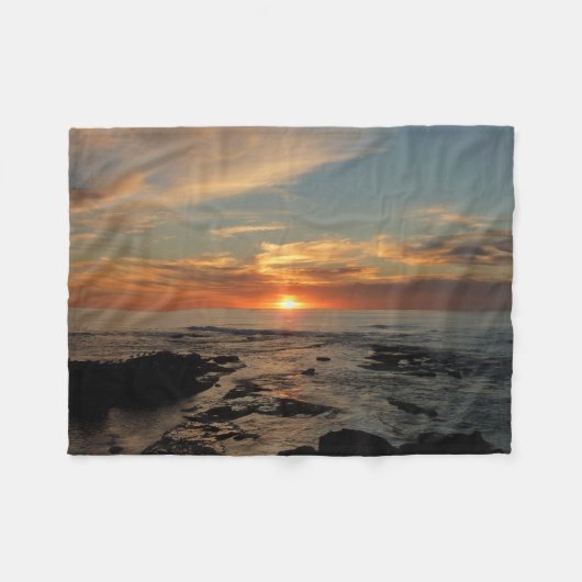 San Diego Sunset II California Seascape Fleece Deken (Voorkant (Horizontaal))