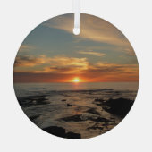 San Diego Sunset II California Seascape Glas Ornament (Achterkant)