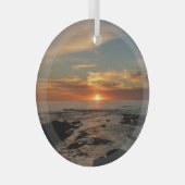 San Diego Sunset II California Seascape Glas Ornament (Voorkant Rechts)
