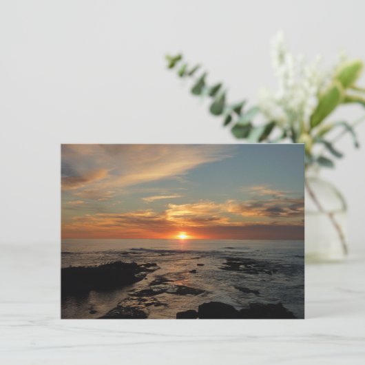 San Diego Sunset II California Seascape Kaart (Staand voorkant)