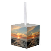San Diego Sunset II California Seascape Kubus Ornament (Achter hoekig)