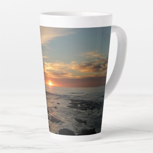 San Diego Sunset II California Seascape Latte Mok (Rechterhoek)