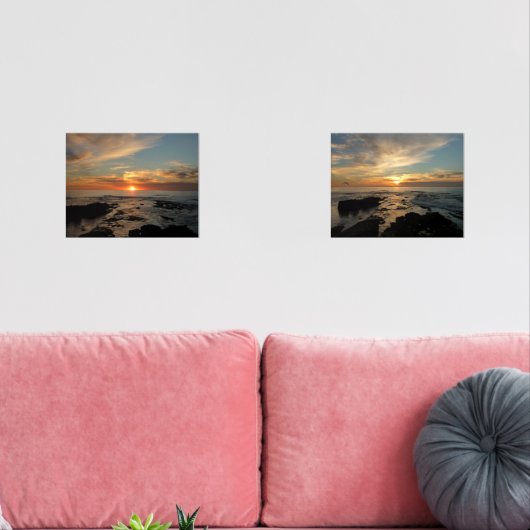 San Diego Sunset II California Seascape Muurkunst Sets (Woonkamer)